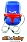 BUCKET SWING BLUE WITH RED